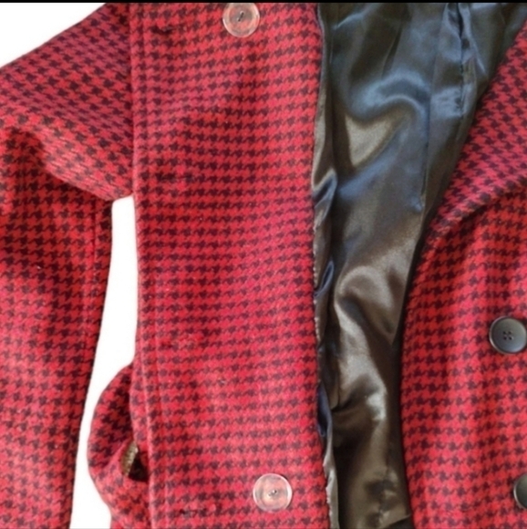 Forever 21 Red Houndstooth Double Breasted Jacket - Picture 6 of 7
